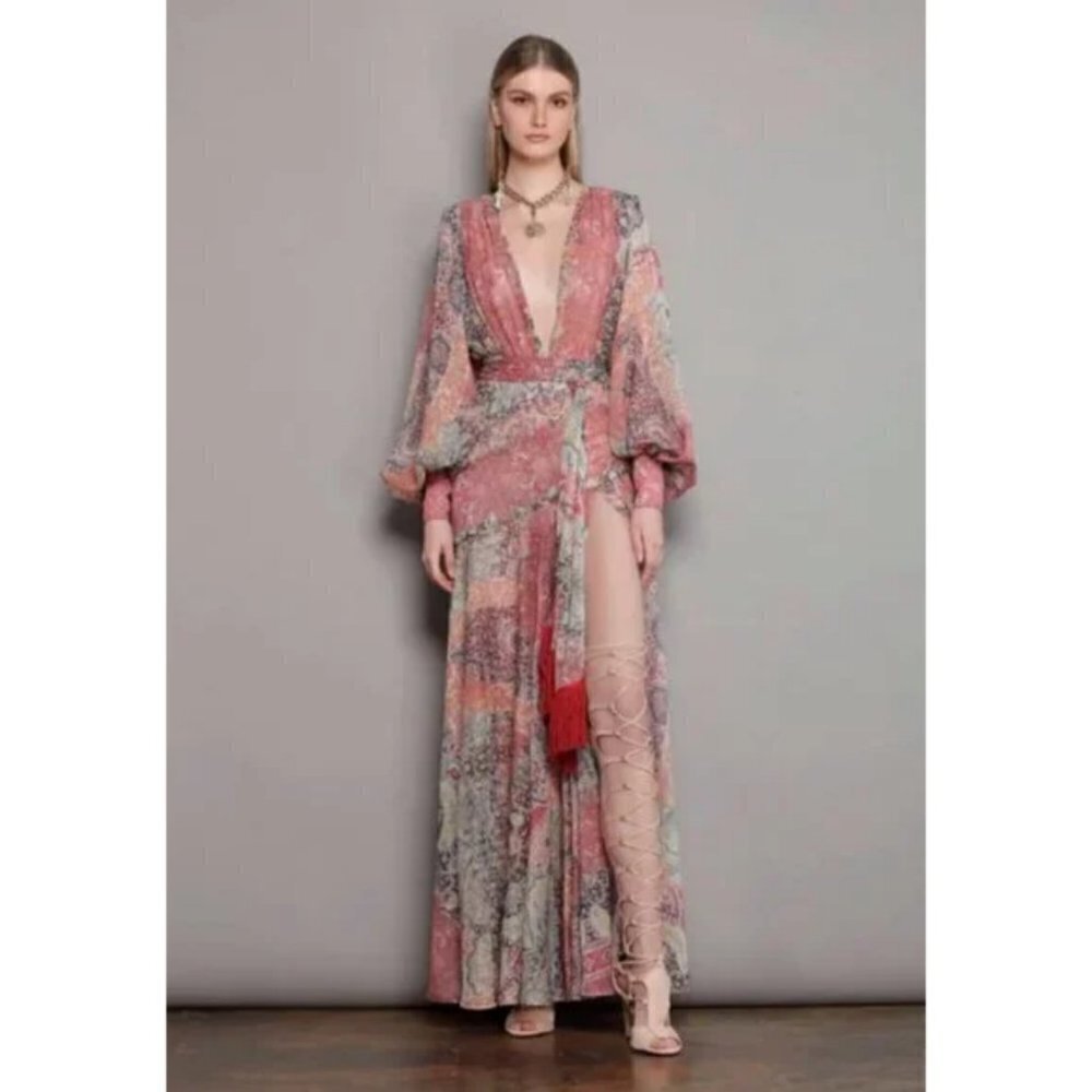 💕BRONX AND BANCO💕 Farah Maxi Dress ~ Muti-Color Print US 6 NWOT - Picture 7 of 16